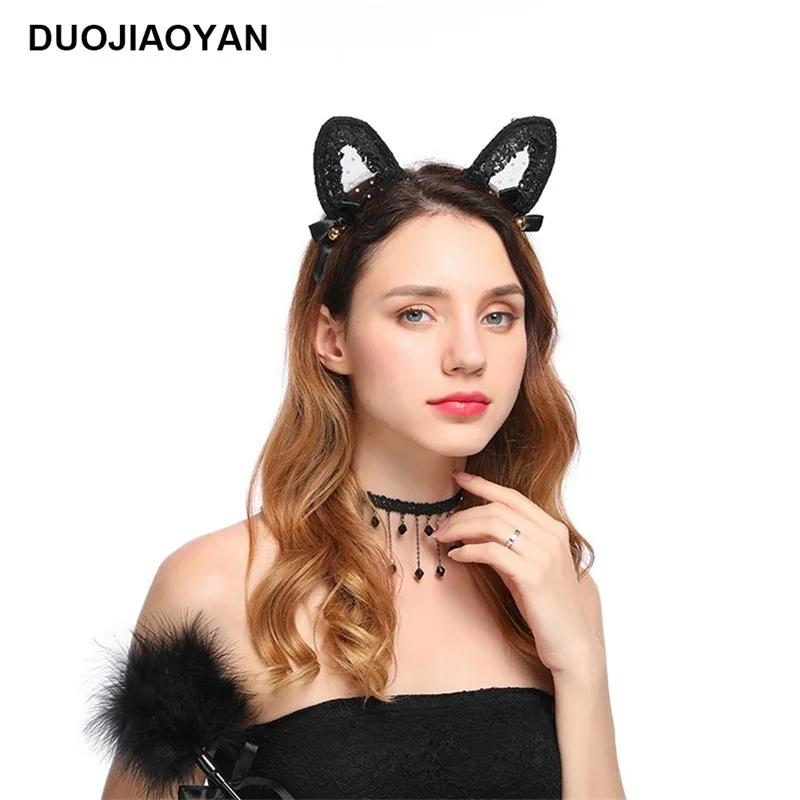 Распродажа маленький кружевной обруч с кошачьими ушками и кроличьими