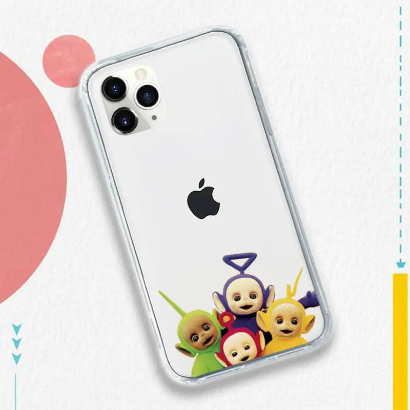 

Teletubbies cartoon doll Phone Case Transparent soft For iphone 5 5s 5c se 6 6s 7 8 11 12 plus mini x xs xr pro max