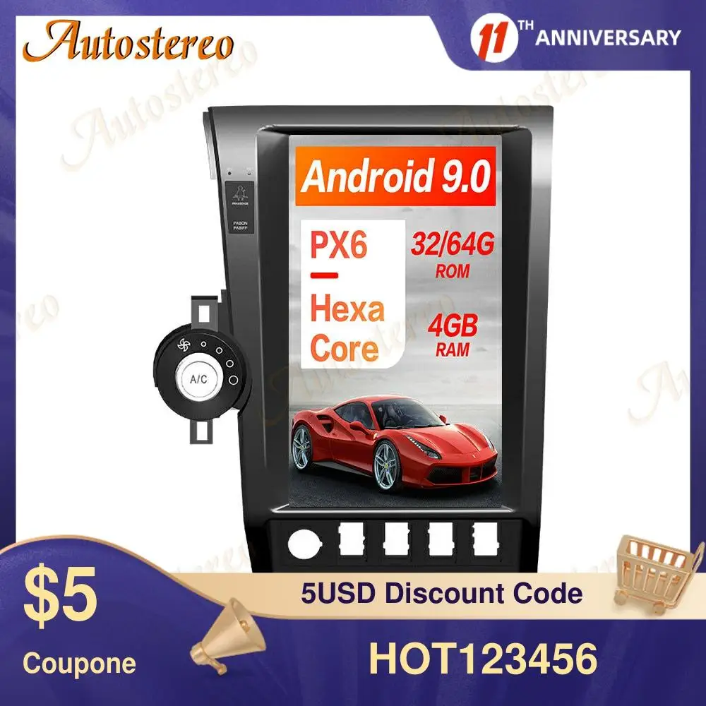 

Tesla Style Android 9.0 64+4GB Car GPS Navigation For Toyota Sequoia Stereo Head unit Multimedia Player Auto Radio tape recorder