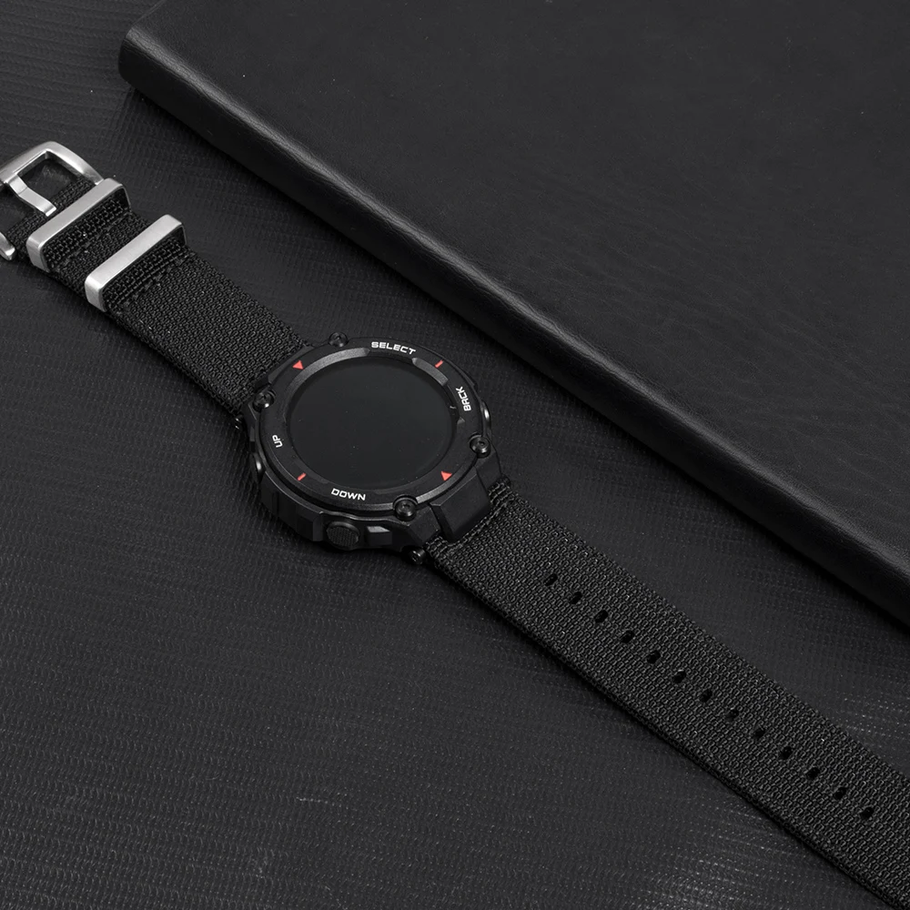 Ремешок нейлоновый для наручных часов Amazfit T-Rex брезентовый браслет зарядки Huami