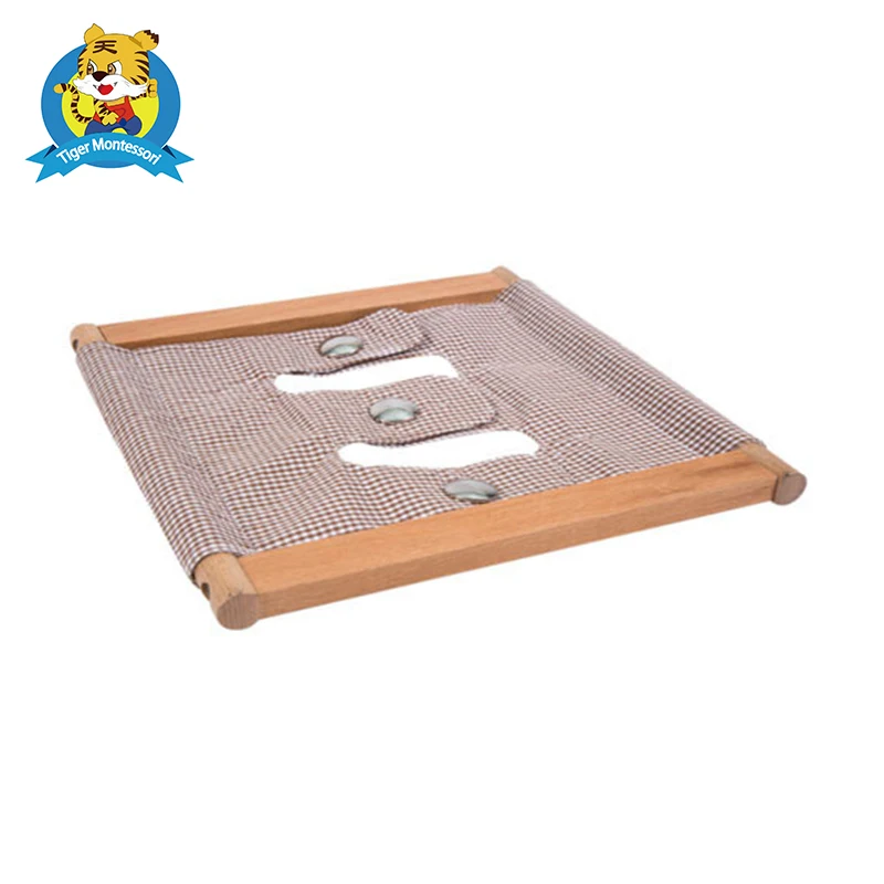 

montessori material Infant Toddler Dressing Frame: Snapping toy