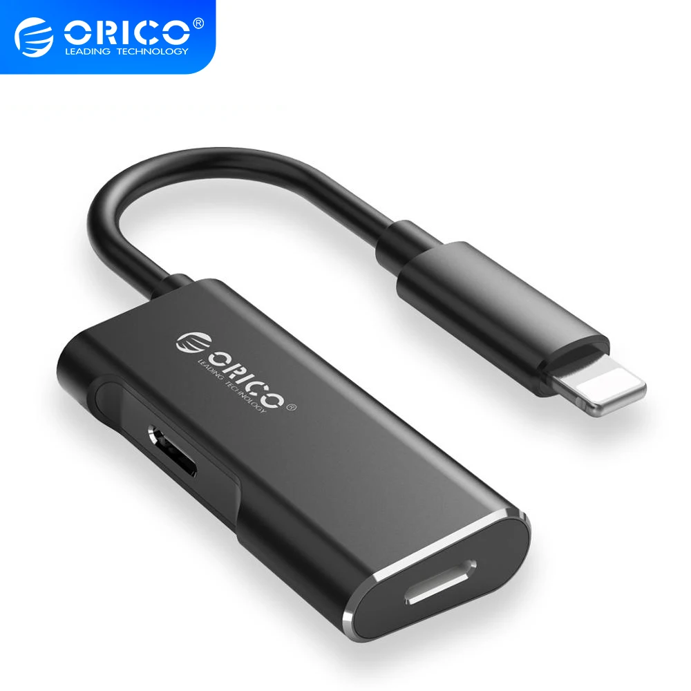 Адаптер для наушников ORICO Разветвитель iphone 7 8 Plus разъем AUX 3 5 мм адаптер зарядка
