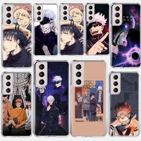 japan anime jujutsu kaisen silicone case for samsung galaxy s21 ultra s20 fe s20 plus s10e s10 s8 s9 plus s7 phone cover coque