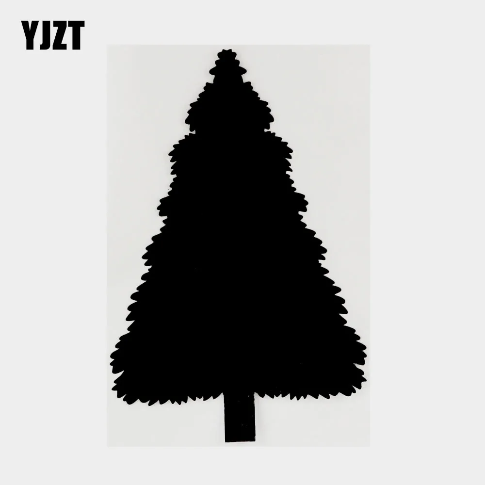 

YJZT 11.4CM×18CM Plant Tree Silhouette Vinyl Decal Car Window Sticker Black/Silver 18B-0339