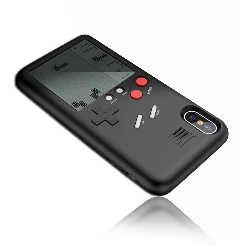 Black Ретро Teris Gameboy чехол для телефона для iPhone 11 Pro Max X XS MAX XR Мягкий ТПУ чехол для мальчика чехол для игры для Iphone 6 6S 7 8 Plus Capa - Цвет: Black