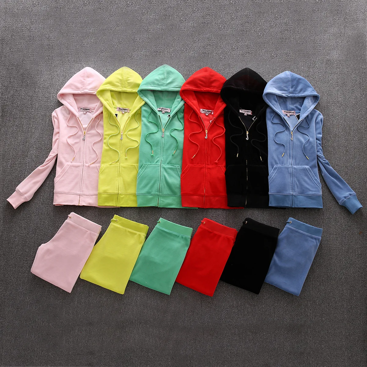 

Brand Velvet fabric Women Tracksuit Velour Suit Hoodie Zipper Sweatshirt 2 Piece Set Velvet Suit Streetwear Female Clothing