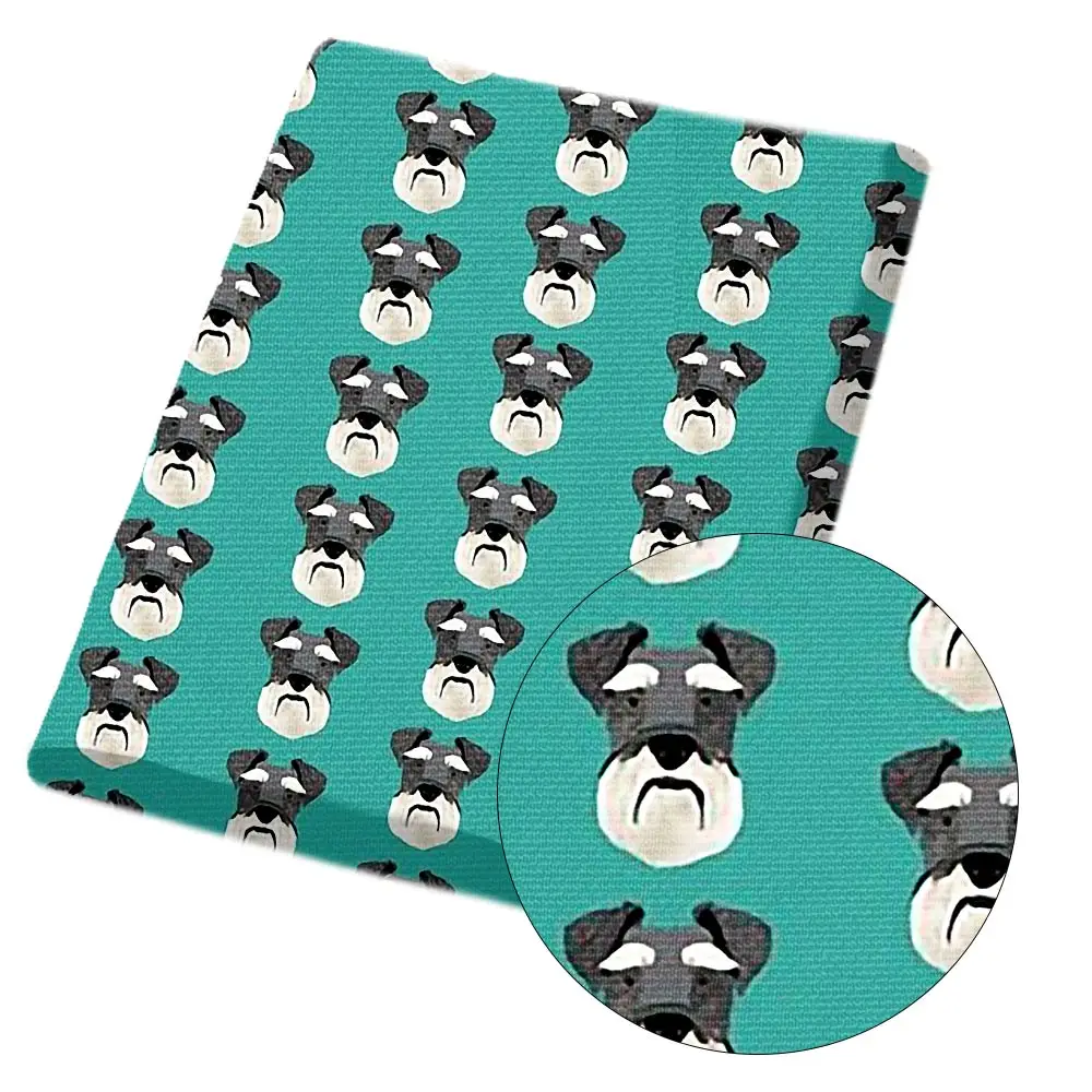 AHB 45*140 см 1 шт. Полиэстеровая хлопчатобумажная ткань мультяшная собака печатная