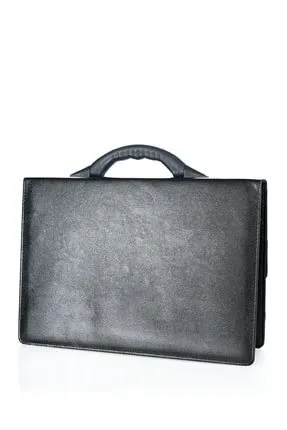 

Briefcase Locked Cover Strap Wide Faux Leather Bag
