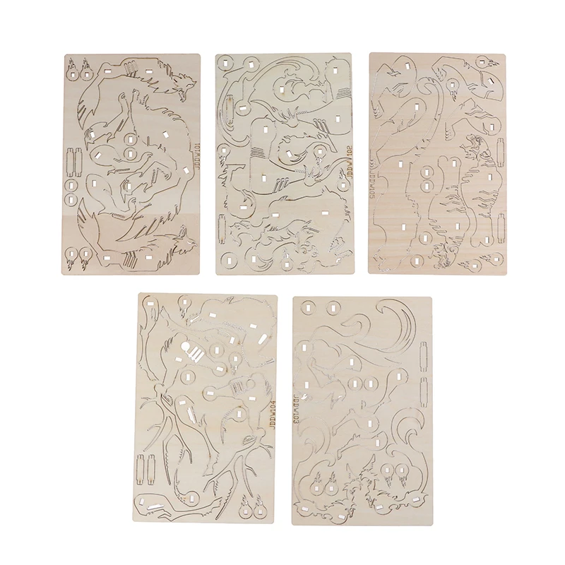 

DIY 3D Wooden Puzzle Toy Assembly Animal Deer Tiger Model Building Kits For Children Kids Christmas Gifts Educational Toys