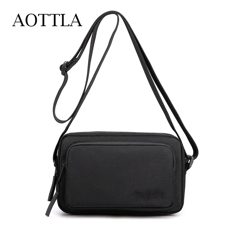 

AOTTLA Shoulder Bag Casual Mini Bag For Men High Quality Pure Color Crossbody Bags Business Travel Versatile New Men's Small Bag