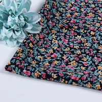 japanese and korean high quality small floral chiffon and linen printed fabrics used in fashion fabrics