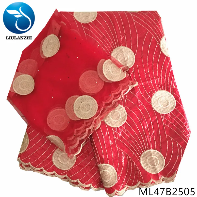 

LIULANZHI African bazin fabrics Cyan bazin riche embroidery for dress High quality bazin lace fabric 7yards/lot ML47B25