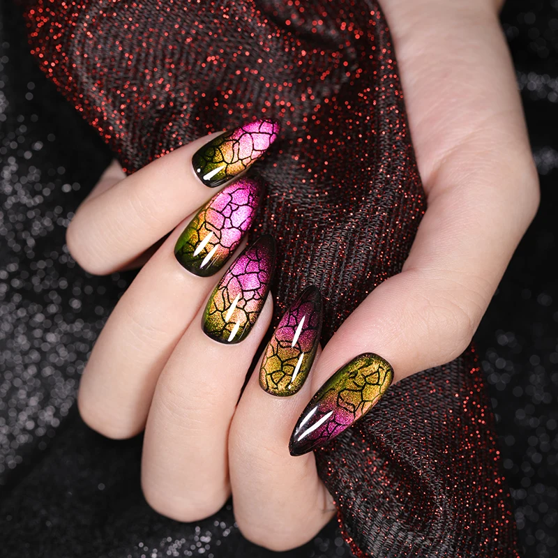 LEMOOC 9D кошка магнитные лазерные блестящие разноцветные переливающиеся туфли УФ