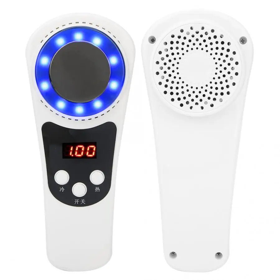 Горячий Холодный компрессионный массажер для лица Вибрация против морщин машина