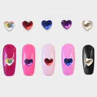 multi color acrylic heart rhinestone for valentines day diy jewelry ab crystals point back heart glass rhinestone 50 pieces