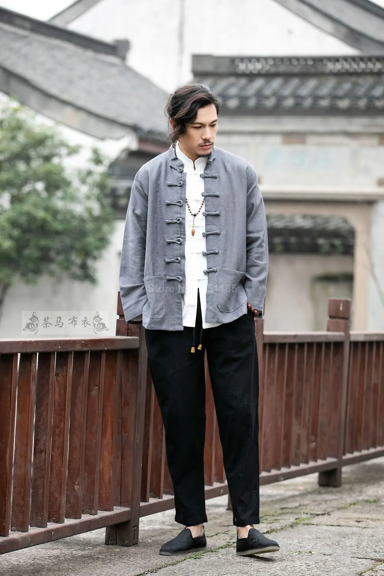 Осенние мужские льняные куртки Hanfu в китайском стиле, традиционные топы, костюм Tang, Свободная блуза с длинными рукавами, Восточная одежда Kung Fu Asia