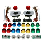 PC PS3 Raspberry pi аркадный комплект с нулевой задержкой USB контроллер 5 в светильник Кая Кнопка 8 Way джойстик SANWA комплект Mame джойстик консоль набор