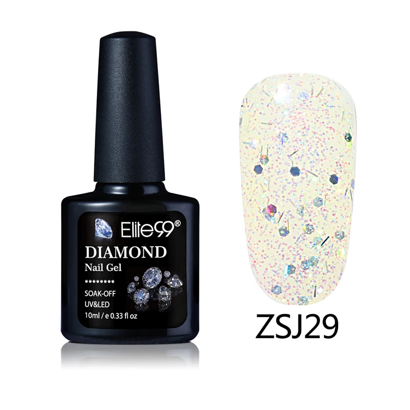 ZSJ29 Elite99 термальный ультратонкий блеск 3 цвета личная гигиена меняющийся цвет Снежинка температурный гель для изменения цвета ногтей - Цвет: ZSJ29