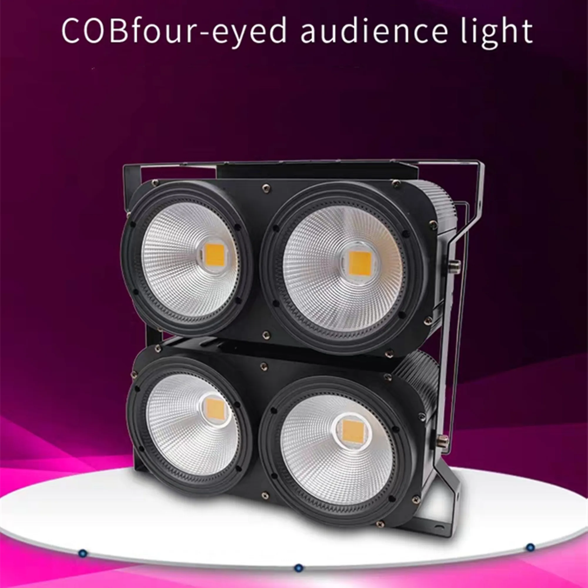 

Nueva combinación profesional 4x100W luz LED intermitente 4 ojos COB fresco/blanco cálido Luz de lavado iluminación de escenario