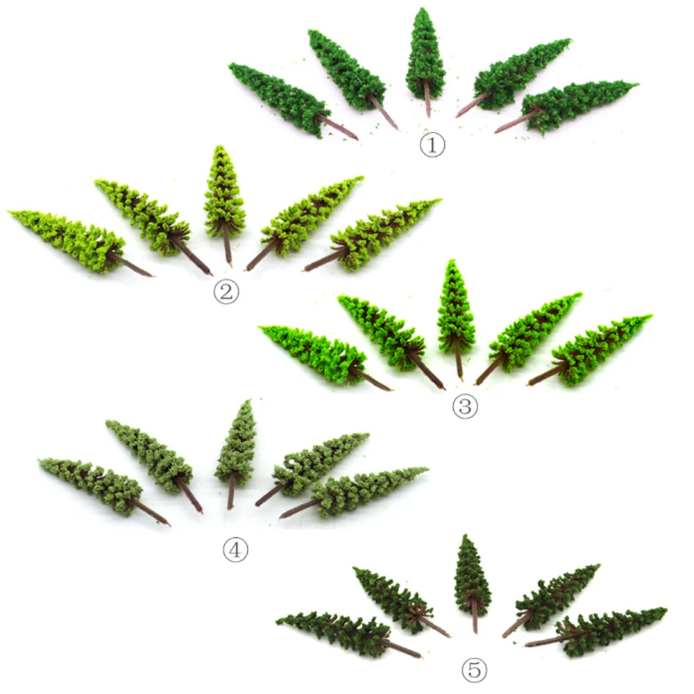

100Pcs/Set Scale 6.5cm Mini Plastic Artificial Model Trees For Architecture Materials Railroad Train Layout