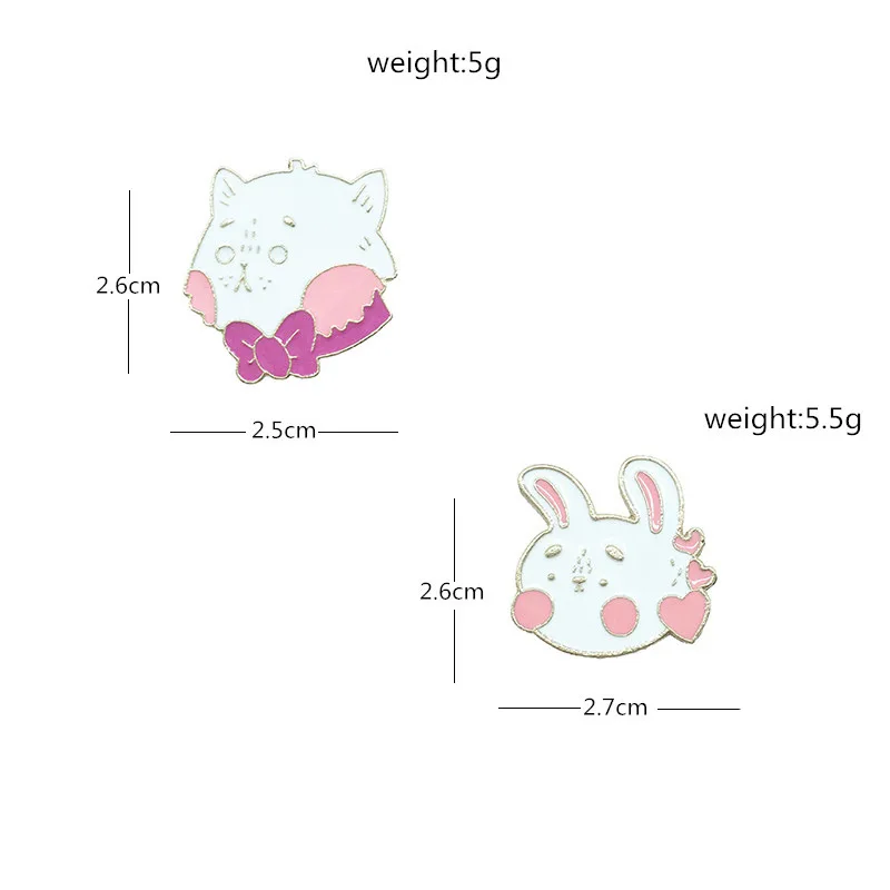 Значки с героями мультфильмов милый бант кошки Броши кролик Для женщин