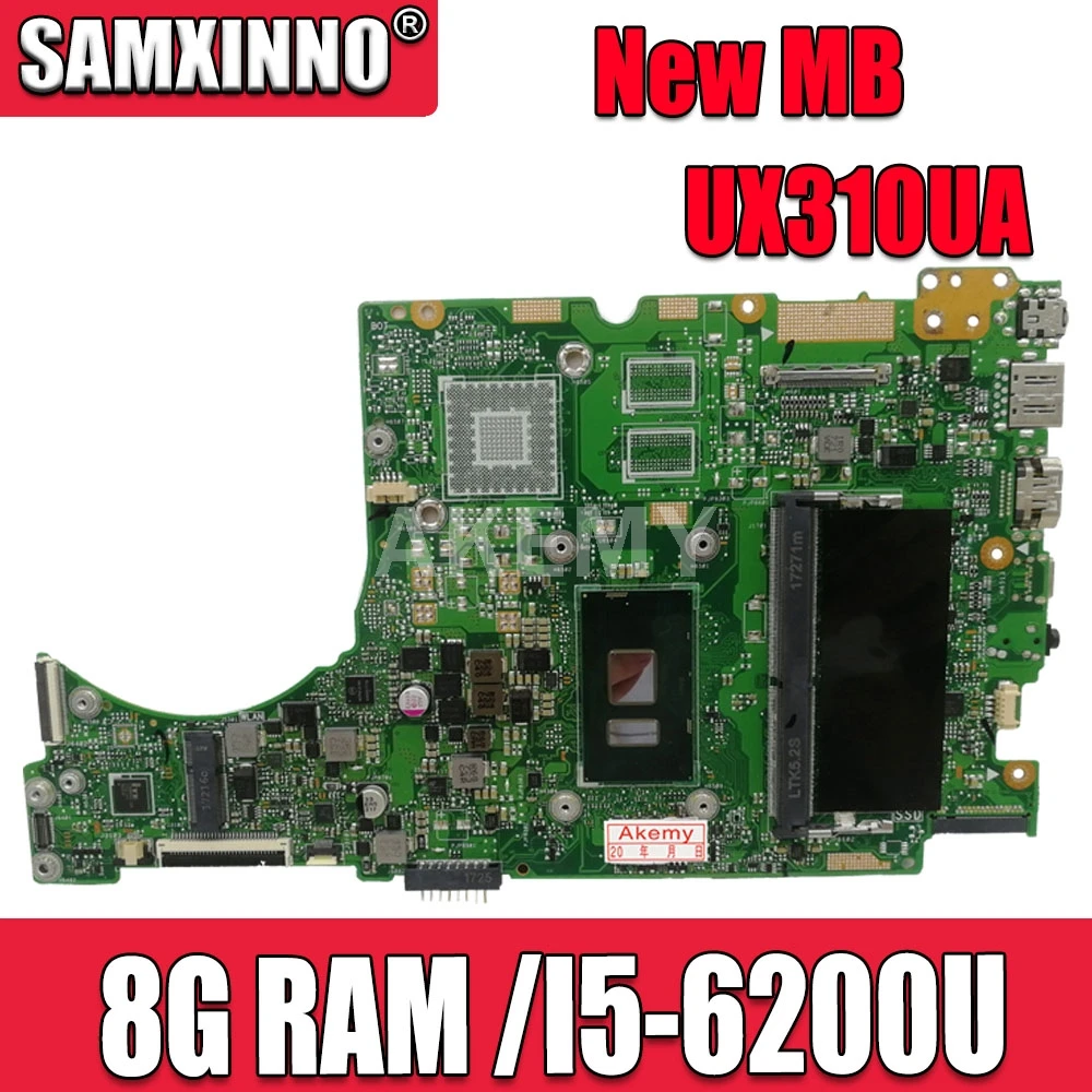 

Akemy laptop Motherboard For ASUS UX310UQK UX310UA UX310UAK UX310UQ UX310UV UX310U RX310U Mainboard 8G RAM /I5-6200U