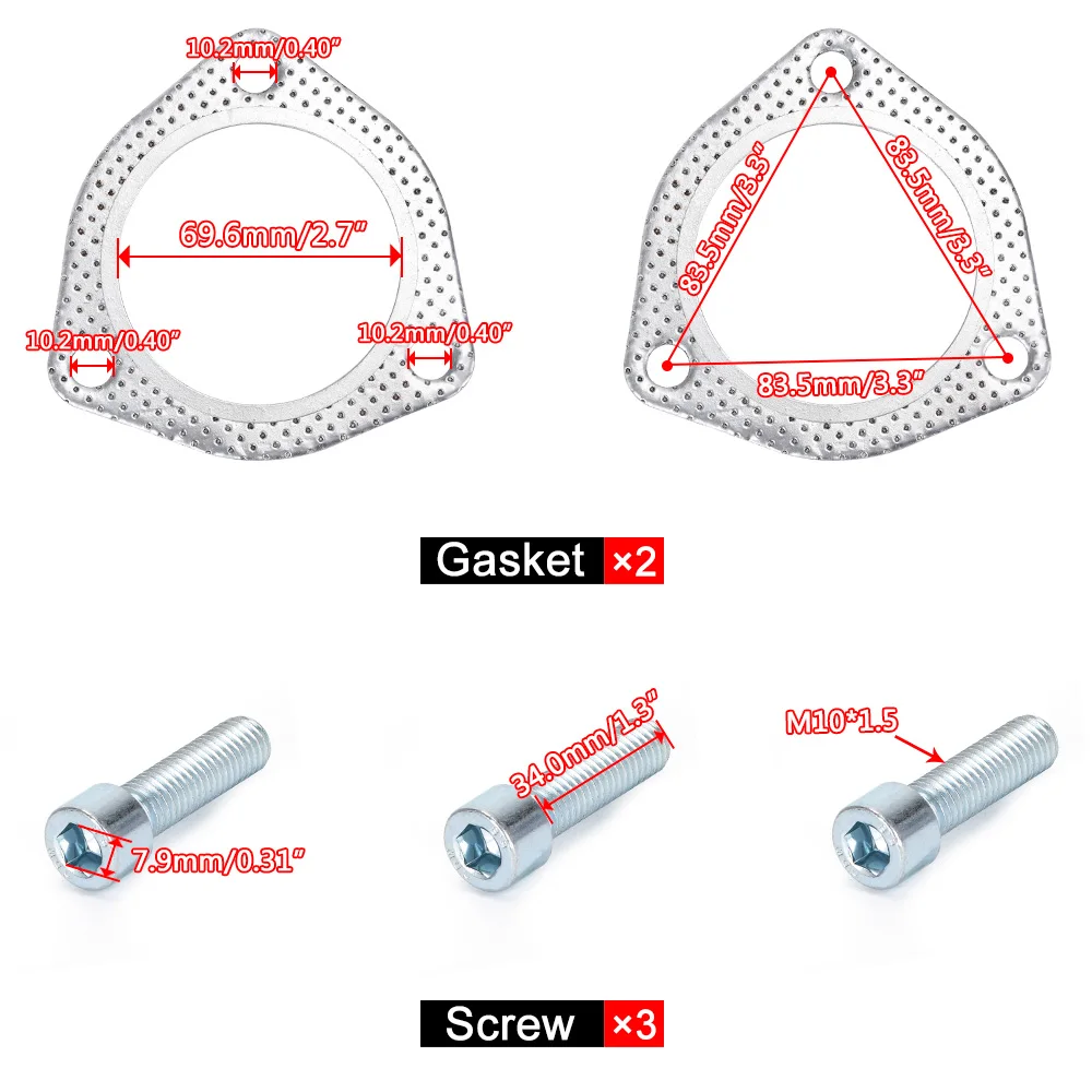 2 5 &quotили 3&quot Нержавеющая сталь заголовки Y трубы Электрический выхлоп Catback