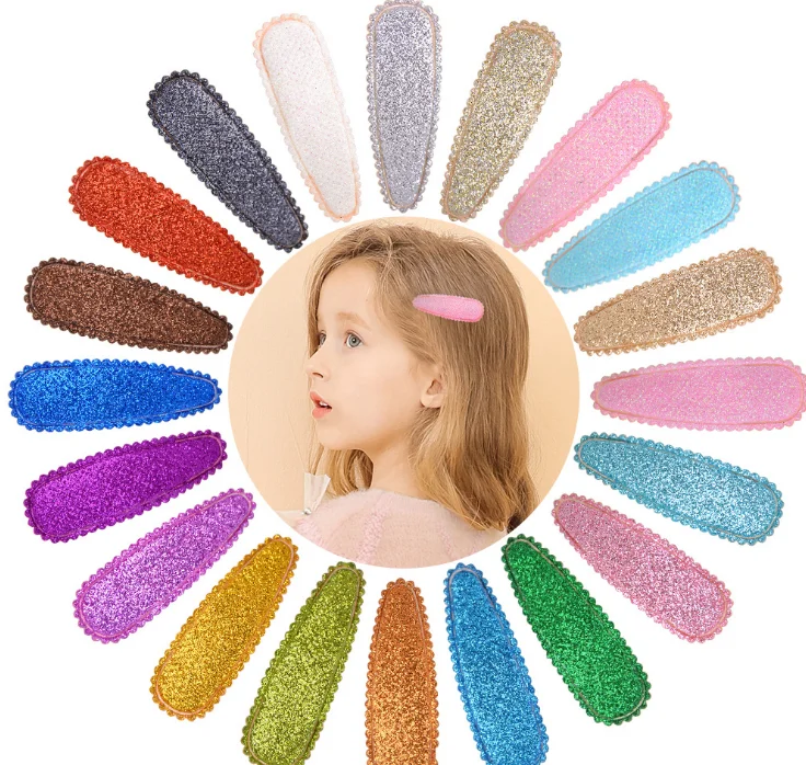120 шт./лот заколки для волос ярких цветов с блестками девочек детские блестящие 2020