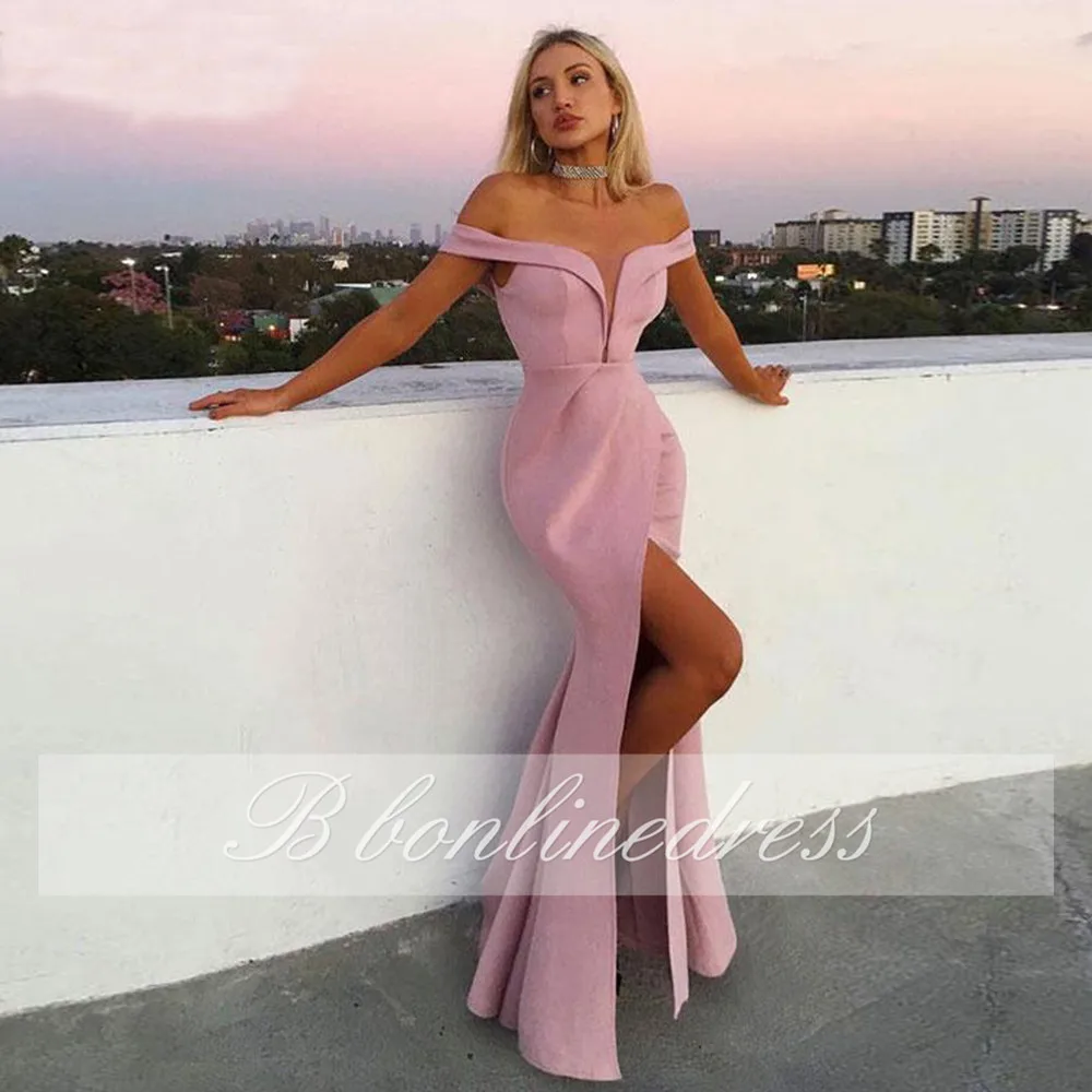 Bbonlinedress вечернее платье Русалочки с высоким разрезом Robe de soiree 2020 Длинные