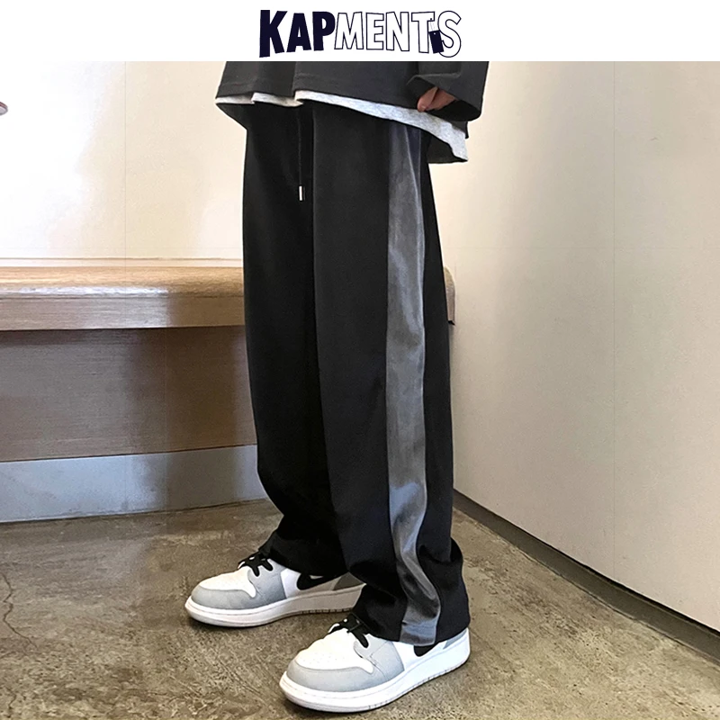 

Мужские мешковатые спортивные брюки в стиле пэчворк, модель 2022 года, мужские винтажные джоггеры, мужские брюки из кораллового флиса, джогге...