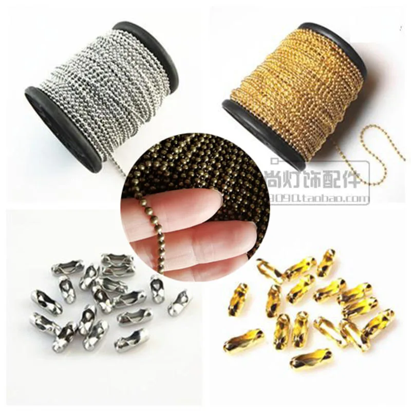 2 мм 3 10 м/лот лампа на молнии переключатель для ювелирной цепочки бусины