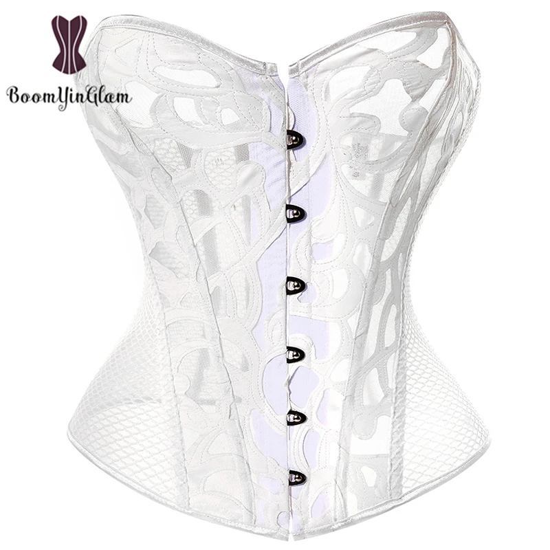 See Through Body Shapewear Hollow Out Bridal Corset Top Sexy Women Corsets And Bustier Plus Size Corselet To Wear Out Lingerie