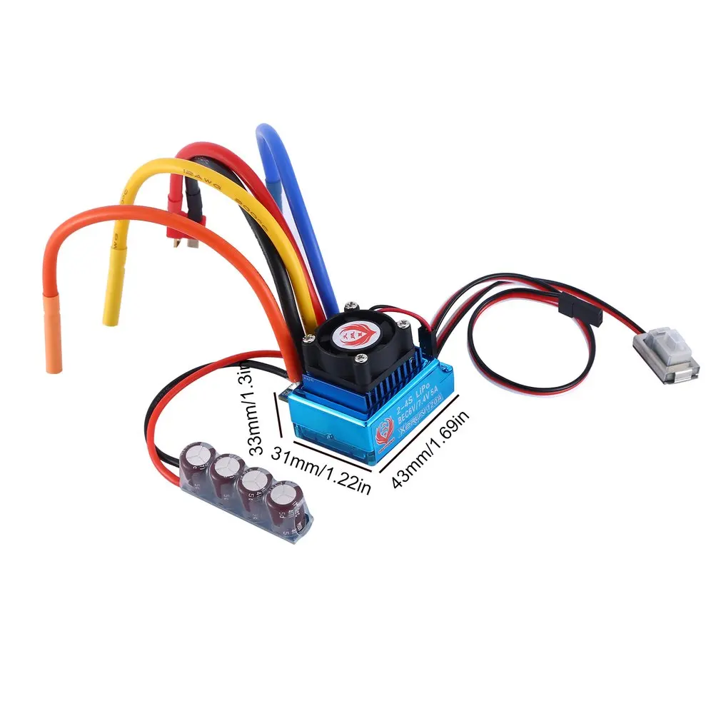 

Electronic Speed Controller 120A ESC For 1 / 10 Climbing Car Durable Good Workmanship And Good Performance