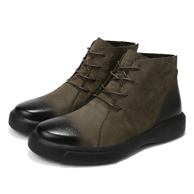 

Leather Shoes Men Boot Man Men's Winter 2021 For Motorcycle Shoe Ankle Boots With Free Shipping Platform Outdoor Moto Bots Men'S