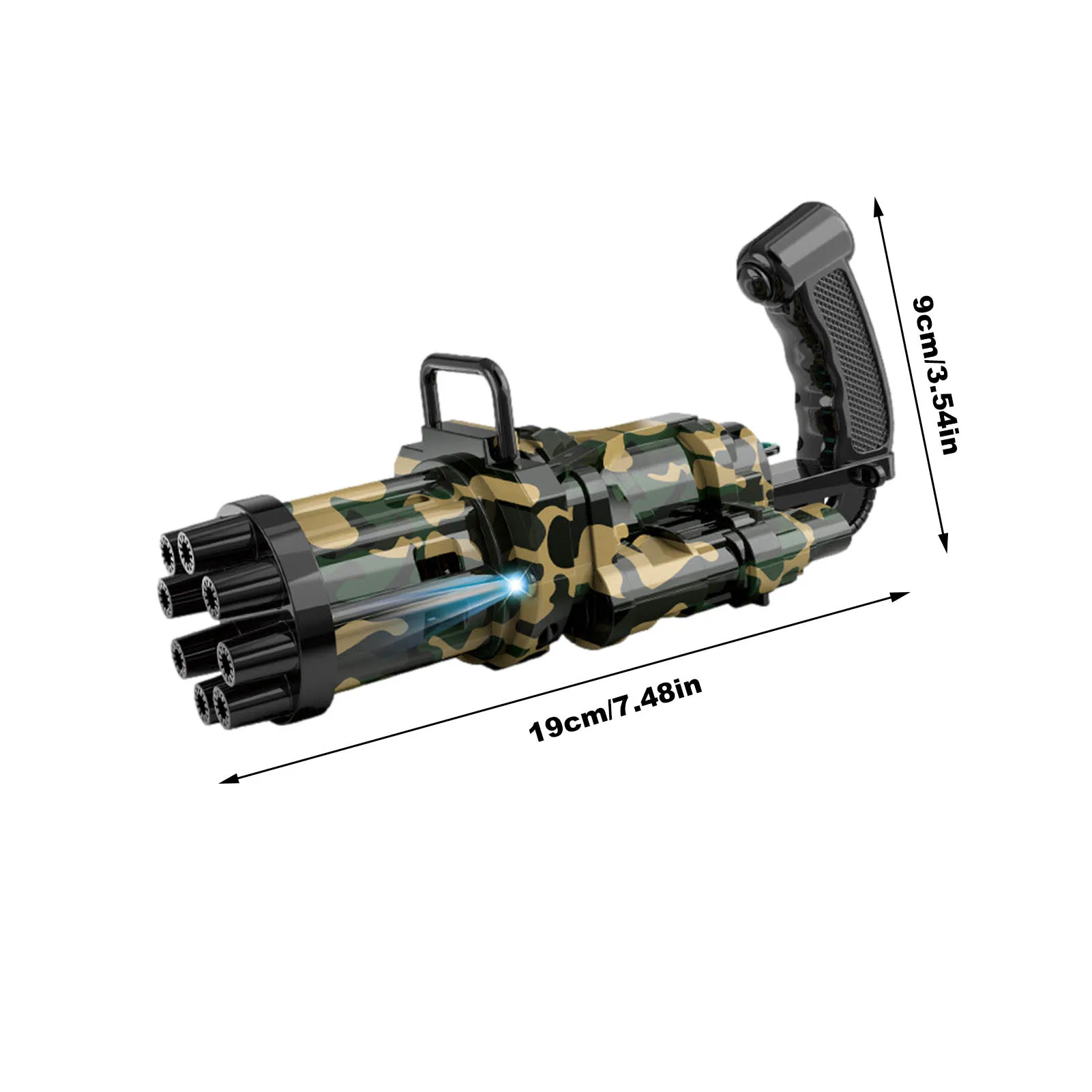 

New Kids Camouflage Gatling Bubble Machine Electric Soap Bubble Gun Toy Automatic Bubbles Blower Children Summer Outdoor Toys