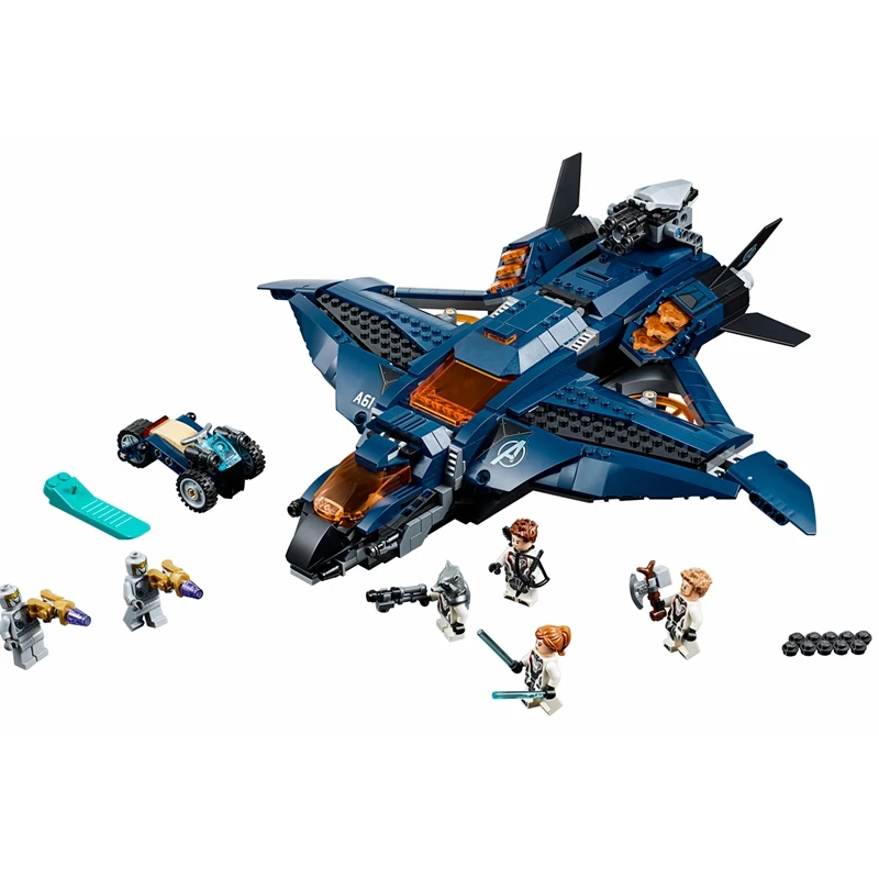 Новые Marvel Мстители 4 конструктора набор Endgame Ultimate Quinjet Bricks 76126 игрушки детские