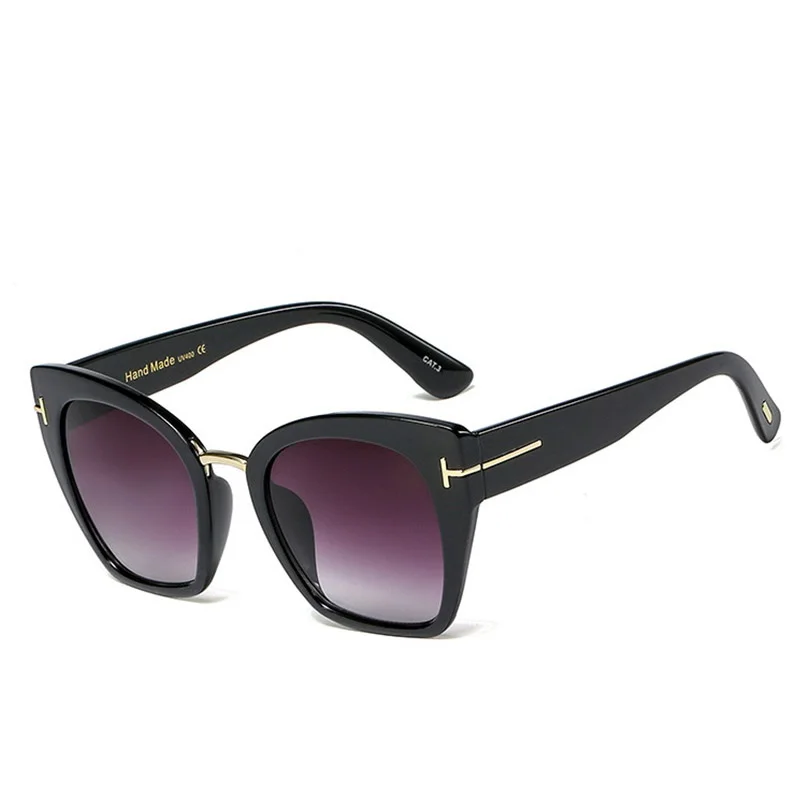 

classic Design Cat Eye Shades Sunglasses Women Men Traveling Metal T Sun Glasses for Woman Square Glasses Oculos zonnebril dames