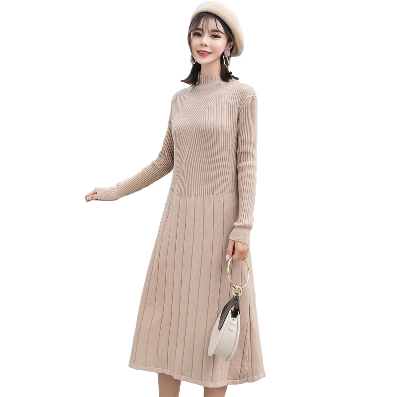 Беременности и родам осень зима однотонные вязаные Платья свитеры Для женщин