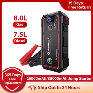 car jump starter 38000mah26000mah power bank portable car battery booster charger 12v auto starter lcd screen starting device free global shipping