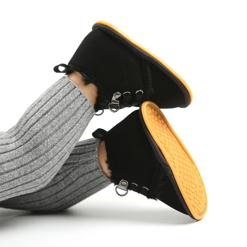 Solid Lace-Up Bayi Boots Cross-seri Musim Gugur/Musim Dingin Sepatu Bayi Untuk Bayi Hangat beludru Mewah Boots Sepatu 0-18M