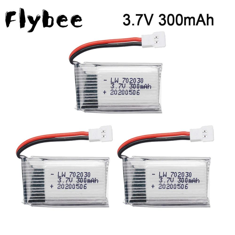 Литий-полимерный аккумулятор 3 7 в 300 мАч для Syma X11C FY530 Udi U816 U830 F180 E55 FQ777 FQ17W Hubsan H107