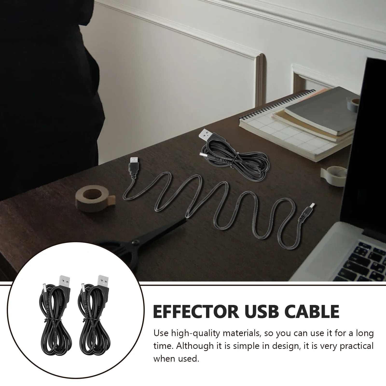 2pcs Simple Practical Single Effector USB Cables Instrument | Спорт и развлечения