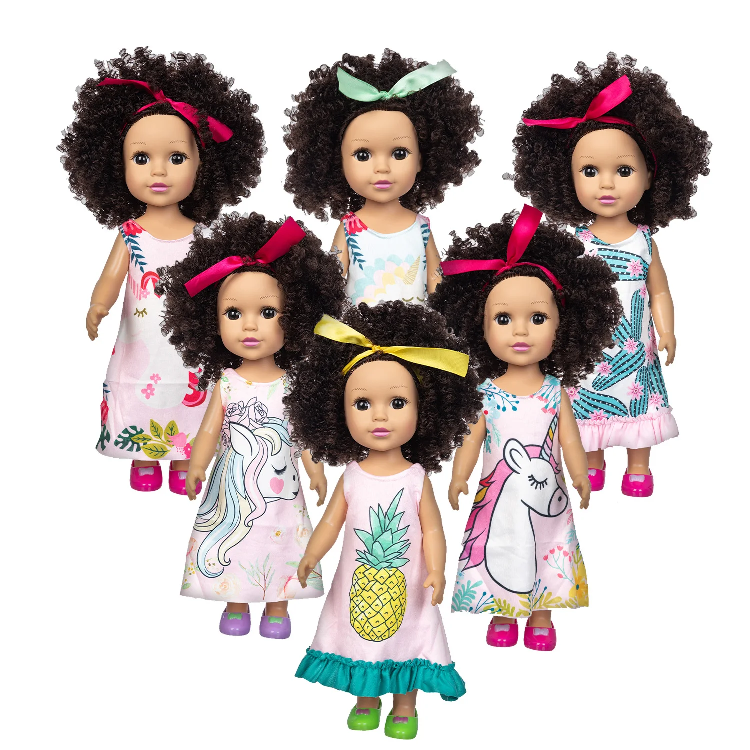 

12 inch White Girl Dolls African American Play Soft Baby Realistic Dolls Lifelike Simulation Baby Play Dolls Fun Kids Toy Gifts