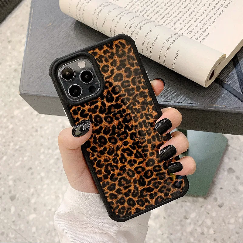 Ottwn Leopard Print Milk Cow Zebra Stripe Phone Case For iPhone 12 Pro Max 11 Pro Max X XR XS Max 7 8 Plus SE 2020 Hard PC Cover