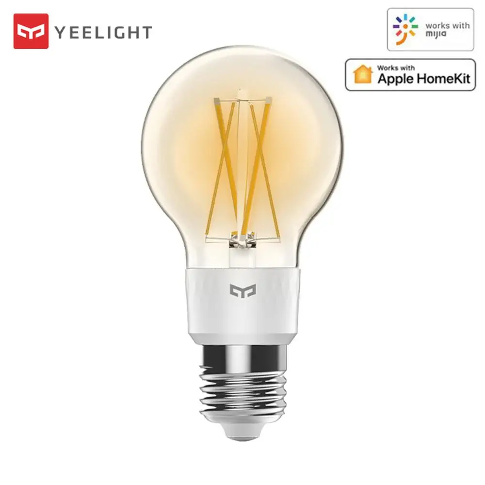 Yeelight смарт лампа со светодиодными нитями на цоколе YLDP12YL E27 MI лампы 700 люмен 6 Вт
