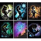 Алмазная 5D живопись сделай сам, Диснеевские принцессы с видом сзади, Необычные Мультяшные полноразмерные круглые мозаичные вышивки ручной работы, домашний декор, подарок