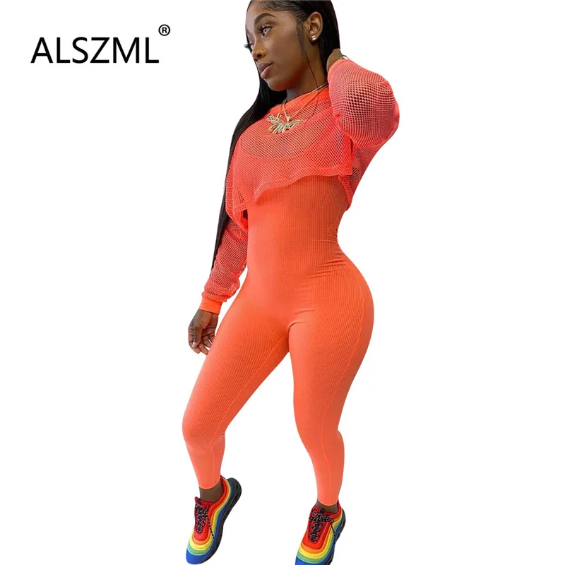 Сексуальный женский модный оранжевый облегающий укороченный Топ с длинным