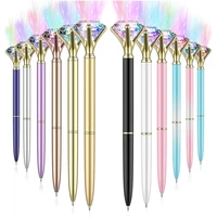 12 pieces led diamond pen light up diamond ballpoint pen bling rhinestone metal pen crystal pens for weddingbirthday