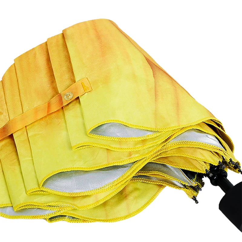 Складной зонт с подсолнухом Женский дождевой подарок для женщин и девочек желтый