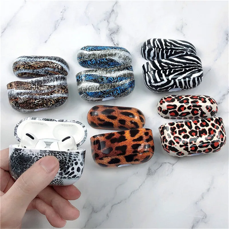 Роскошный чехол для наушников с леопардовым принтом Airpods Pro ударопрочный модный